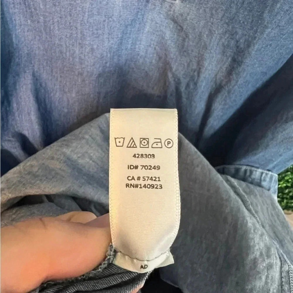 LOFT Blue Dress With Embroidering - Medium - Picture 7 of 9